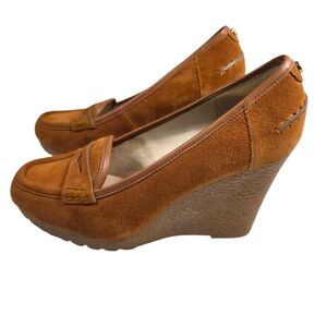 Michael Kors Tan Suede Wedge Shoes
